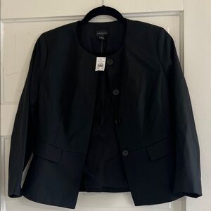 Ann Taylor Black Blazer Modern Minimalist Suit Jacket